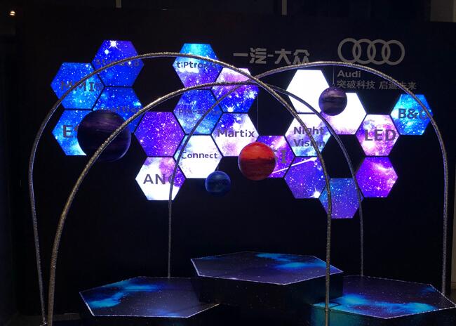 展臺(tái)六角燈箱制作